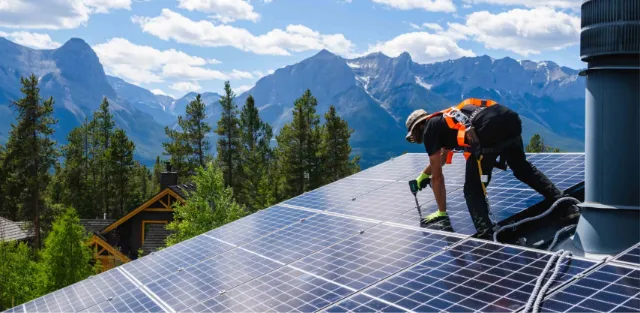 Solar panel installation