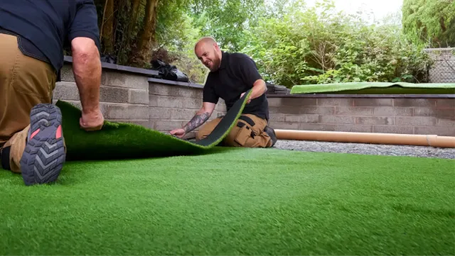 Synthetic turf installation